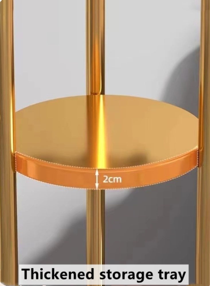 Kutis 1-Piece Clothes Organizer And Metal Stand Gold/White 32x170 cm - Image 4