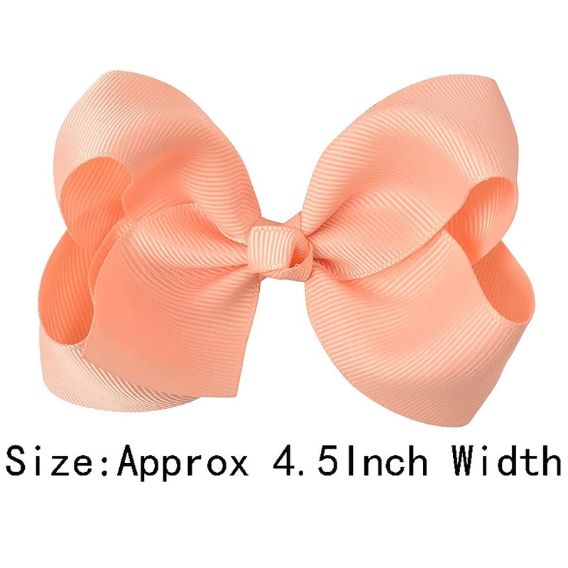 WillingTee 40colors 4.5" Hair Bows for Girls Grosgrain Ribbon Big Hair Bows Alligator Clips Hair Accessories for Baby Girls Infants Toddlers Teens Kids Children - Image 3