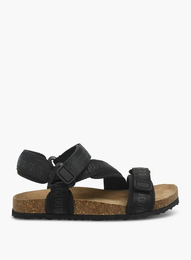 Mister Duchini Boys Textured Hook & Loop Strap Sandals