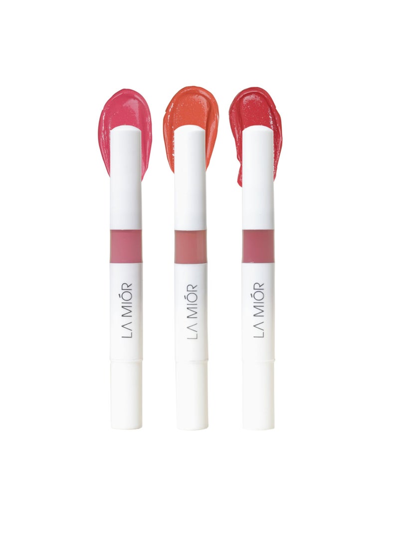 LAMIOR Peptide Glaze Lip Balm Combo Pack of 3 - Maple Glaze | 3-in-1 Formula for Glossy Shine, Healing, and Nourishment | Pillowy-Soft Lips | Nourishes Dry Skin | Real Reviews, Juicy Results! - Image 1