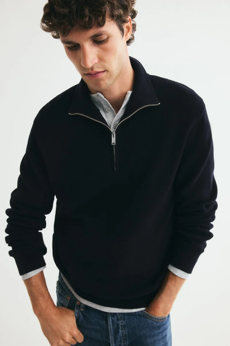 H&M  Regular Fit Zip-top jumper for Men | Best Price UAE
