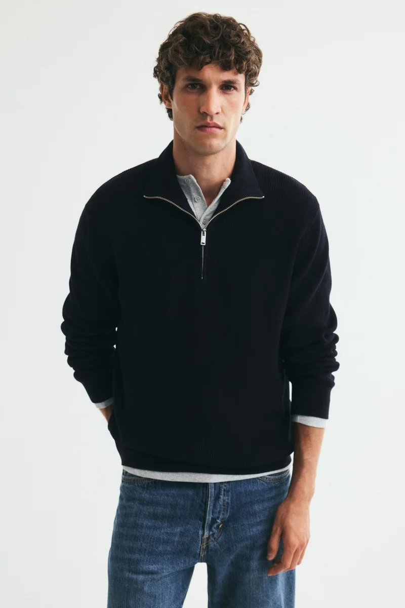 H&M Regular Fit Zip-top jumper
