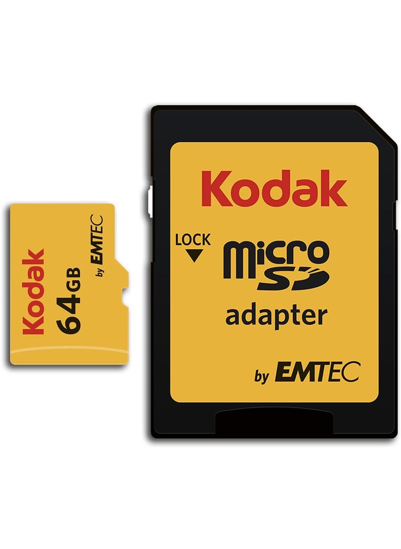 Kodak KODAK 64GB UHSI U3 V30 A1 MicroSDXC Card with Adapter  Up to 95MBs Read Speed  Up to 85MBs Write Speed  Additional Storage for Multimedia Devices  - Image 5