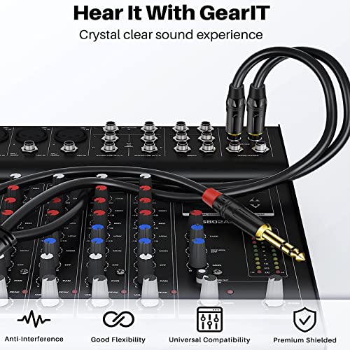 Seefeful (20FT / 1PACK) 1/4 inch TRS Stereo Y Splitter Insert Cable, Gold Plated Audiowave Series 6.35mm TRS Male to Dual 6.35mm TS Male Mono Breakout Cable, Audio Cord - Image 5