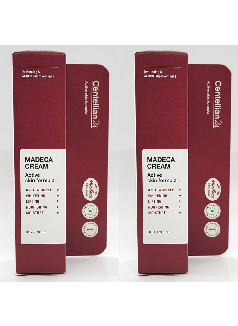 CENTELLIAN 24 Centellian 24 Madeca Cream Active Skin Formula for Women  Men with TECA Centella Asiatica Collagen Elastin Hyaluronic Acid Ceramide  Phospholipids for AcneProne Dry and Sensitive Skin  Wrinkle Moisturizer for Smooth and Even Skin Tone 50 ml169 fl oz 2 