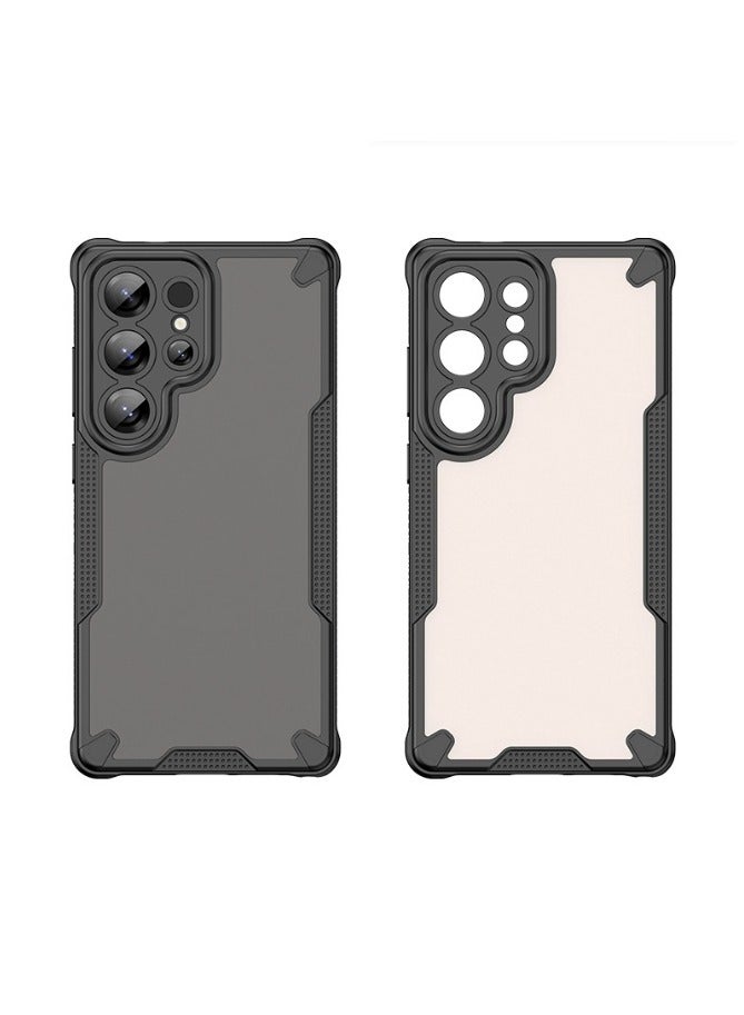 for Samsung Galaxy S24 Ultra Case, TPU + PC Cover Full Portection Shockproof Flexible Frosted Phone Case for Samsung Galaxy S24 Ultra, Black - Image 4
