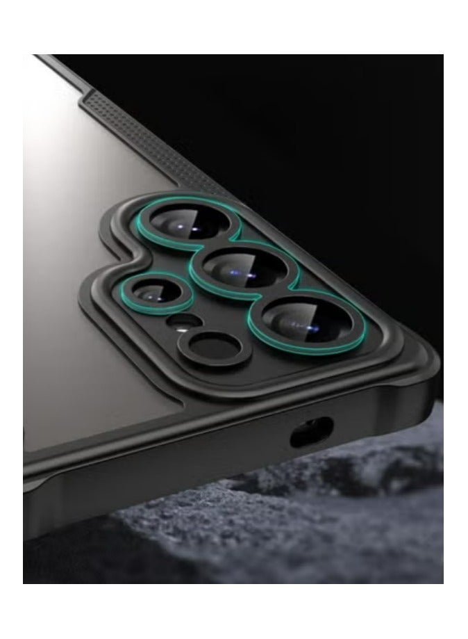 for Samsung Galaxy S24 Ultra Case, TPU + PC Cover Full Portection Shockproof Flexible Frosted Phone Case for Samsung Galaxy S24 Ultra, Black - Image 5