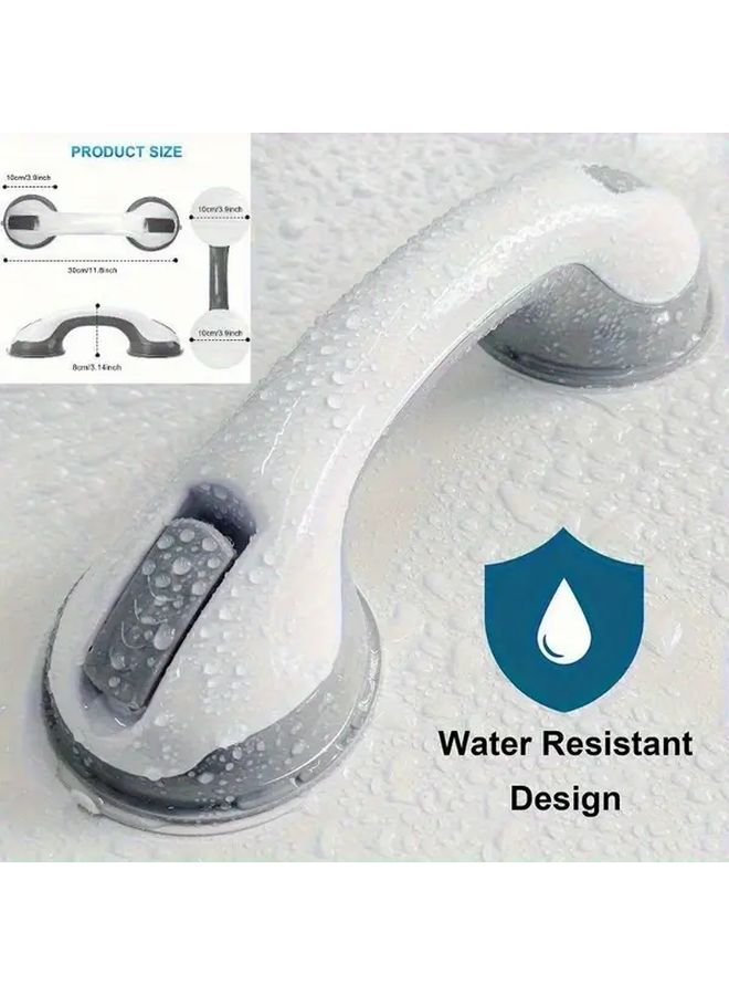 No Drill Shower Grab Bar with Slip Resistant Suction Cup Elderly Bath Rail Modern Shower Arm Bathtub Accessory Easy Installation Random Color Exquisite 1 Pack Plastic - Image 2