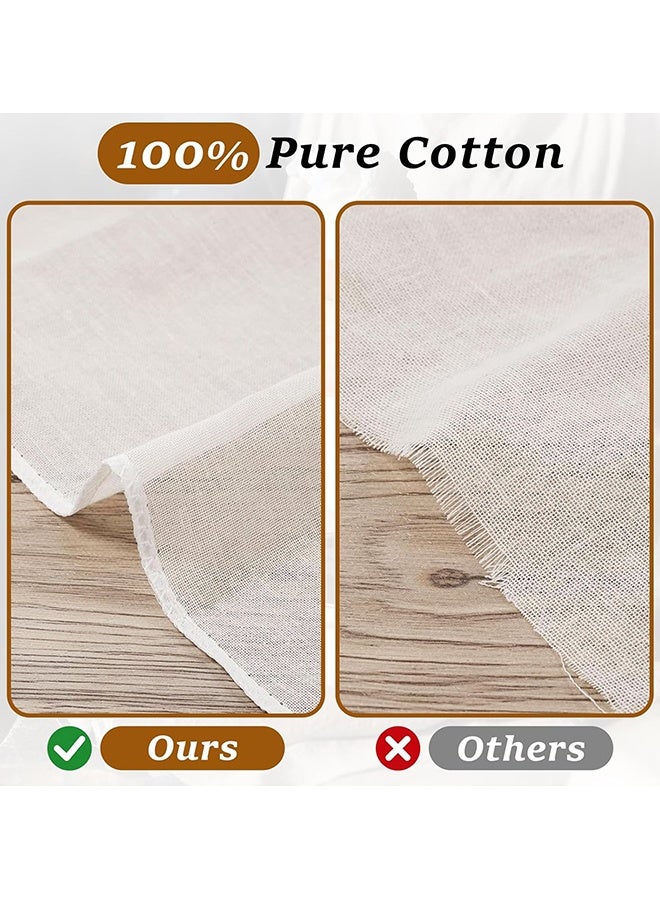 Wffo 6PCS Reusable Cheese Cloths, Organic Cotton Cheese Cloths 20x20 inches, Suitable For Filtering, With Edges, Cheese-Making, Juicing, Baking and Turkey Cooking - Image 3