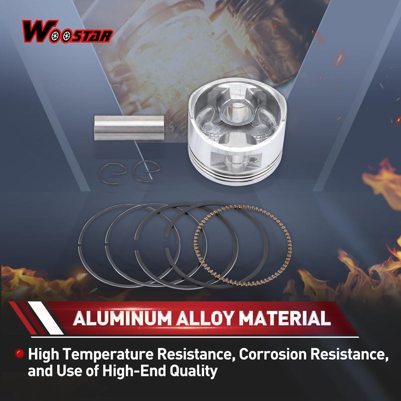 WOOSTAR 57.4mm Piston Ring Kit for GY6 150cc Engine - Image 3