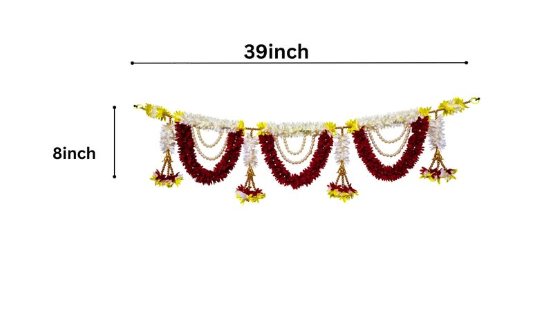 Afarza Toran for Main Door Latest Home Decoration Entrance Hanging Handmade Bandarwal Gift Item - Multicolor, 39 Inch - Image 5