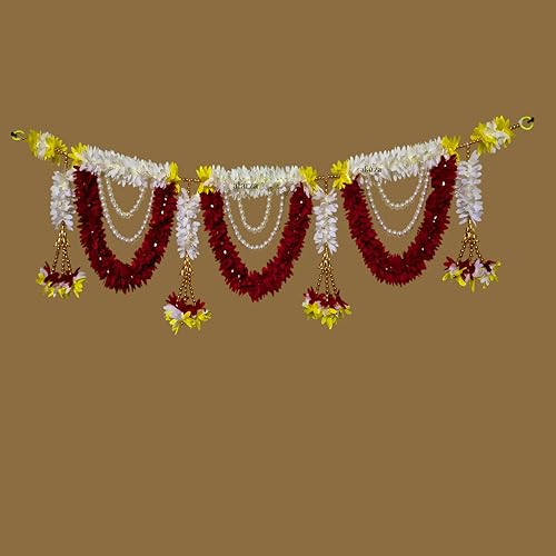 Afarza Toran for Main Door Latest Home Decoration Entrance Hanging Handmade Bandarwal Gift Item - Multicolor, 39 Inch - Image 2