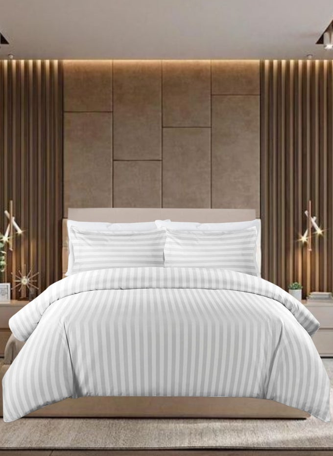 6 PIECES SUPER KING SIZE DUVET COVER SET WITH FITTED SHEET AND PILLOWCASES