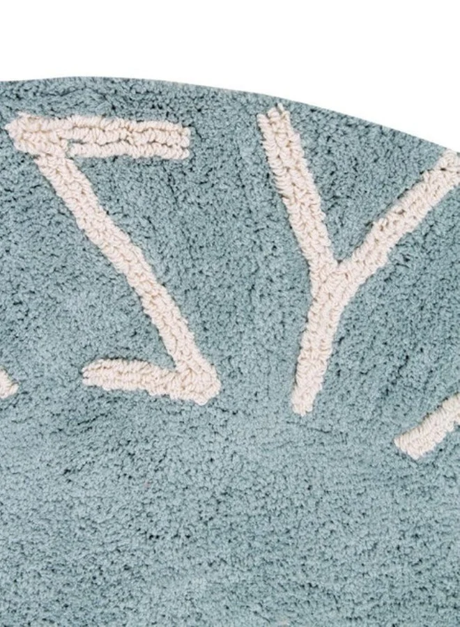 Lorena Canals Round ABC Rug - Vintage Blue