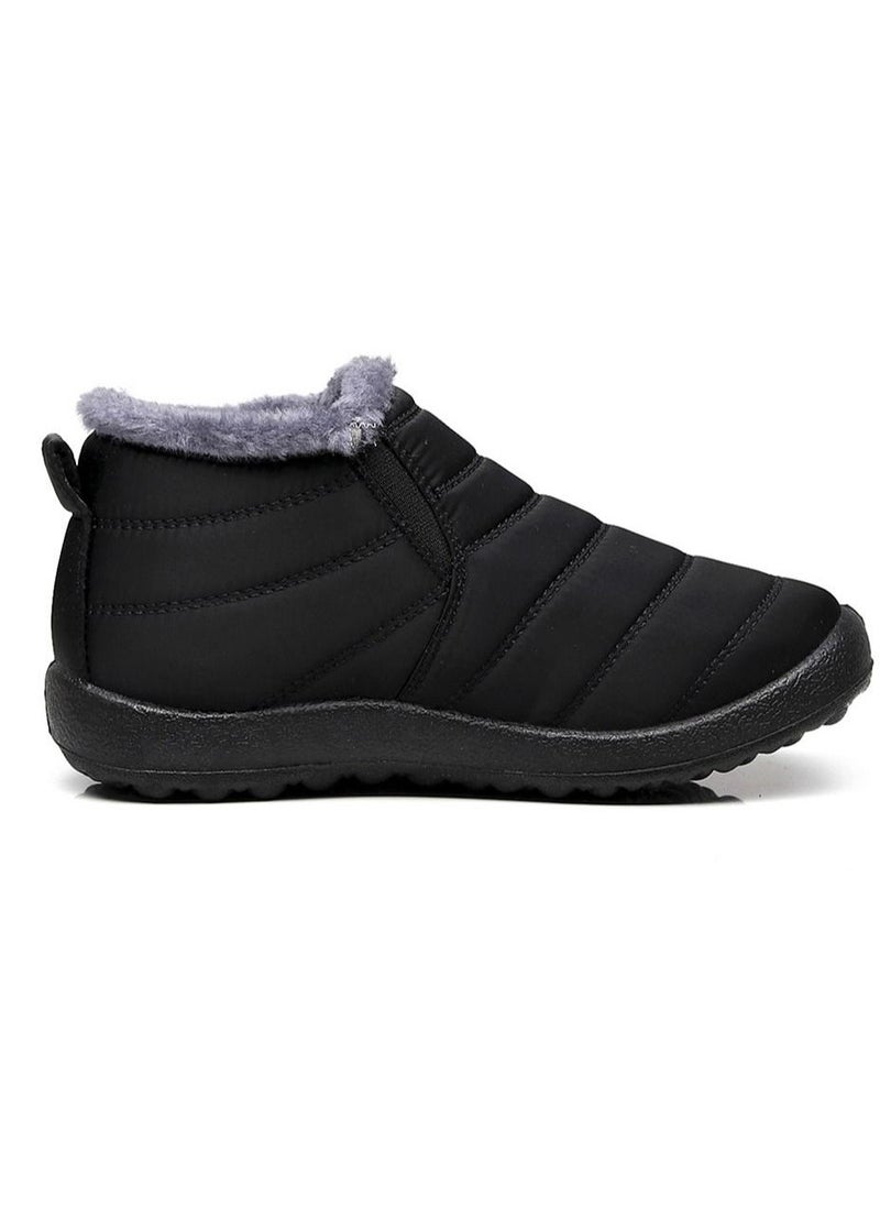 Loquat - Ankle Boots Thermal Slip On Casual Footwear for Women Black - Image 1