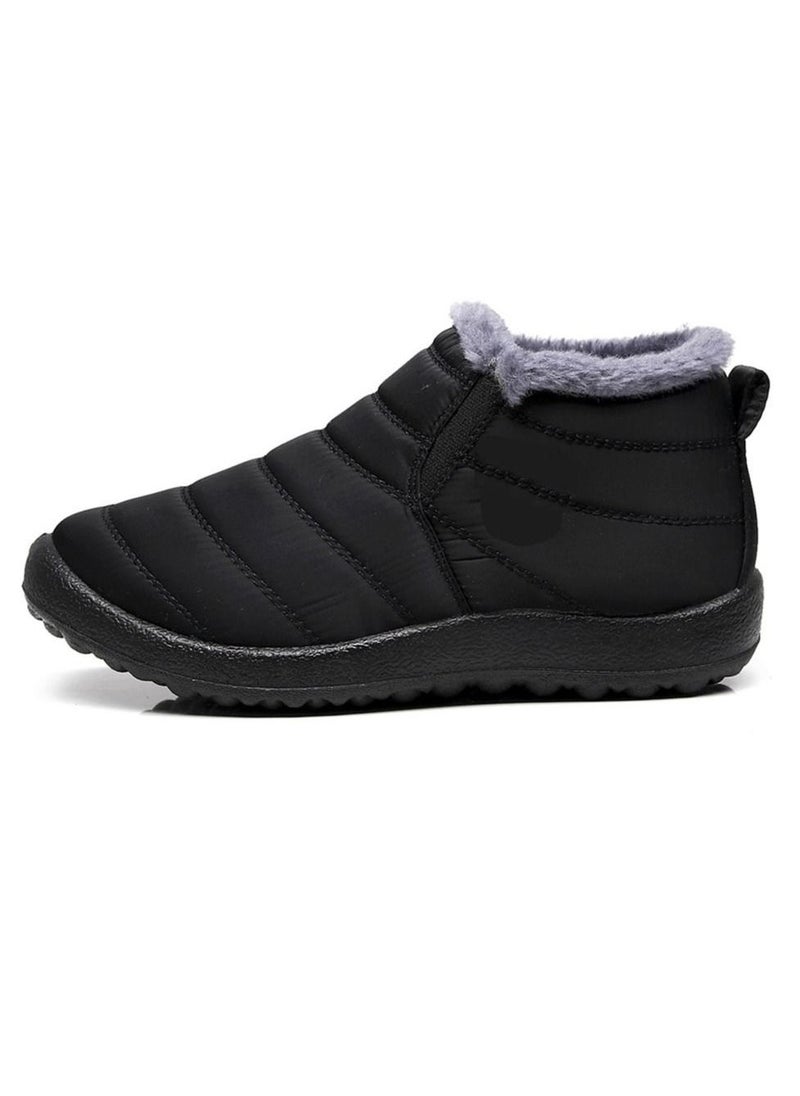 Loquat - Ankle Boots Thermal Slip On Casual Footwear for Women Black - Image 1