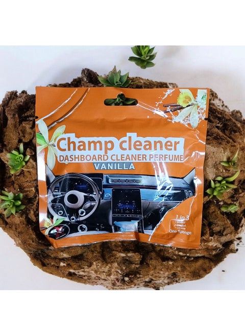 Champ car dashboard cleaner sponge, perfumed, with various scents (vanilla)