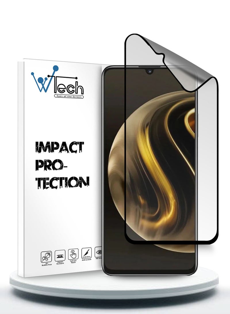 Wtech Huawei Nova Y72 4G 2024 Nano Ceramic Full Glue Full Cover Matte Flexible Screen Protector (MSCNMN) - Clear/Black - Image 1