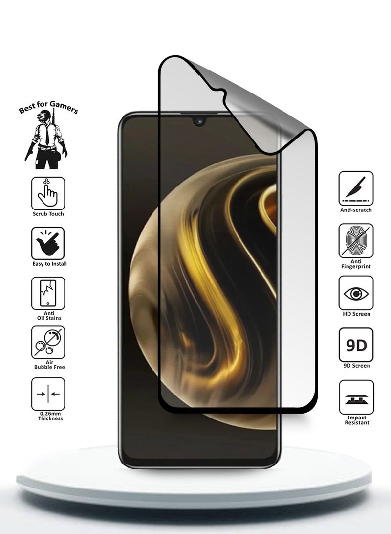 Wtech Huawei Nova Y72 4G 2024 Nano Ceramic Full Glue Full Cover Matte Flexible Screen Protector (MSCNMN) - Clear/Black - Image 2