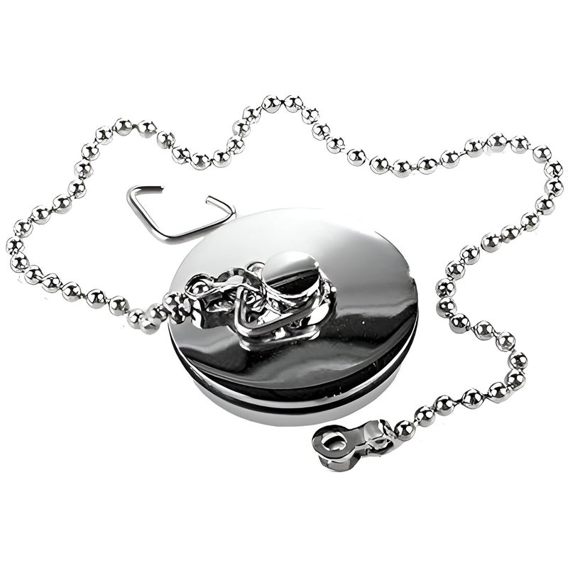 NEW WARE ® 40 mm Bath Tub Chain Plug Drain - Silver | Bathroom Sink Basin Stopper Plug with Chain | Bathtub Accessory/Bathtub Sealer Cover - 1.5 Inch (4) - Image 5