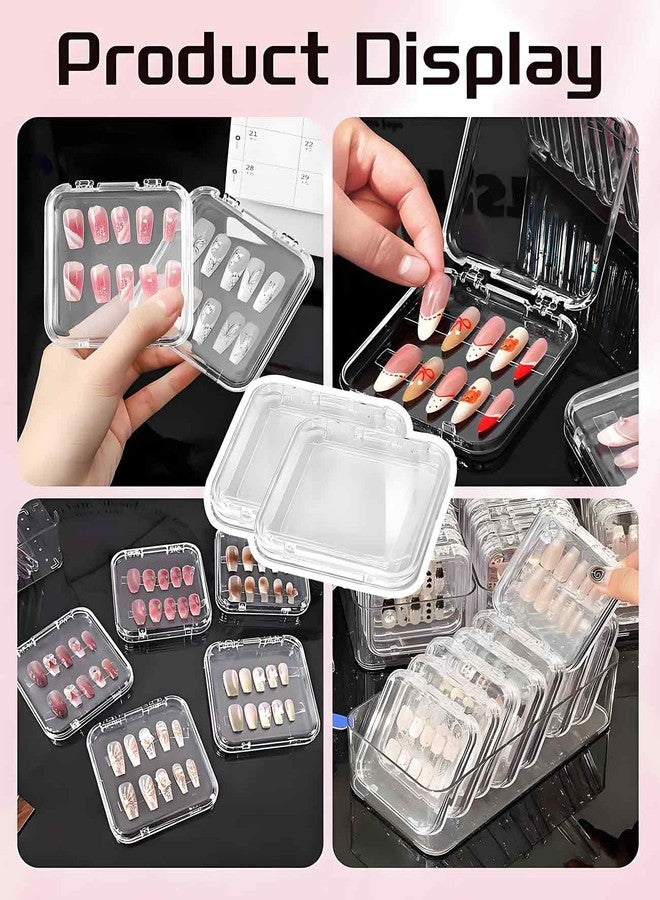 DAWZMR 18PCS Press on Nail Cases, Artificial False Nail Storage Box Container with 60 PCS Adhesive Double - Image 3