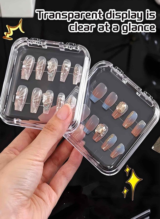 DAWZMR 18PCS Press on Nail Cases, Artificial False Nail Storage Box Container with 60 PCS Adhesive Double - Image 4