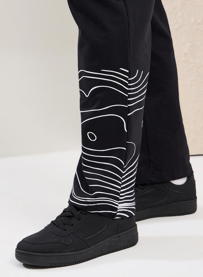 Styli Dune Runner Placement Print Relaxed Fit Joggers  - Image 4