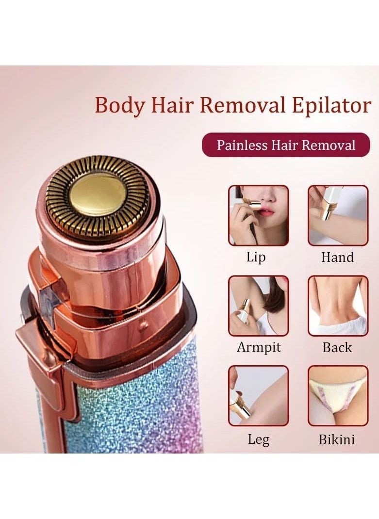 ELTRAZONE 2 in 1 Eyebrow Trimmer & Facial Hair Remover for Women, 2 in 1 Eyebrow Trimmer and 100% Painless Hair Remover with Light for Eyebrow, Nose, Lips, Face, Body  - Image 2