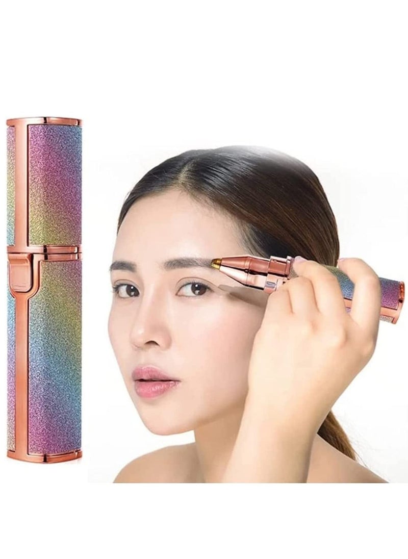 ELTRAZONE 2 in 1 Eyebrow Trimmer & Facial Hair Remover for Women, 2 in 1 Eyebrow Trimmer and 100% Painless Hair Remover with Light for Eyebrow, Nose, Lips, Face, Body  - Image 1