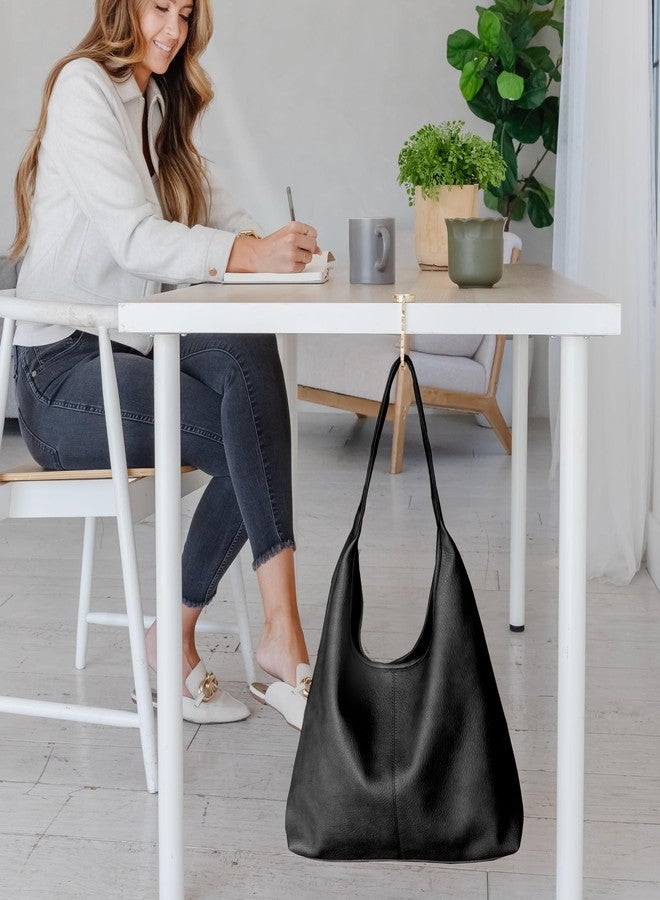 Cee & Dee Slouchy Hobo Bag, Style with Shoulder Strap, Zippered Compartments (Classic Black) - Image 2