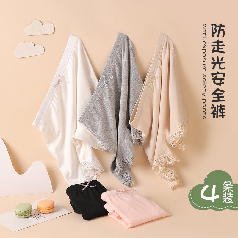 Girls' Safety Pants Modal Underwear Shorts Girls' Leggings Small And Medium-Sized Children'S Thin Anti-Light Three-Point Safety Pants - Image 3
