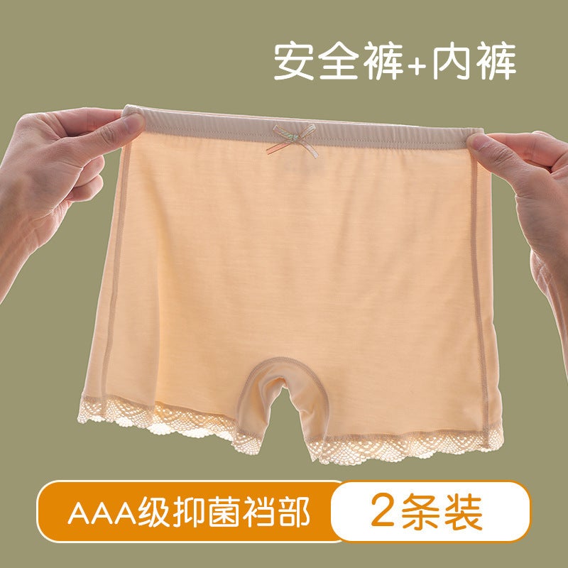 Girls' Safety Pants Modal Underwear Shorts Girls' Leggings Small And Medium-Sized Children'S Thin Anti-Light Three-Point Safety Pants - Image 2