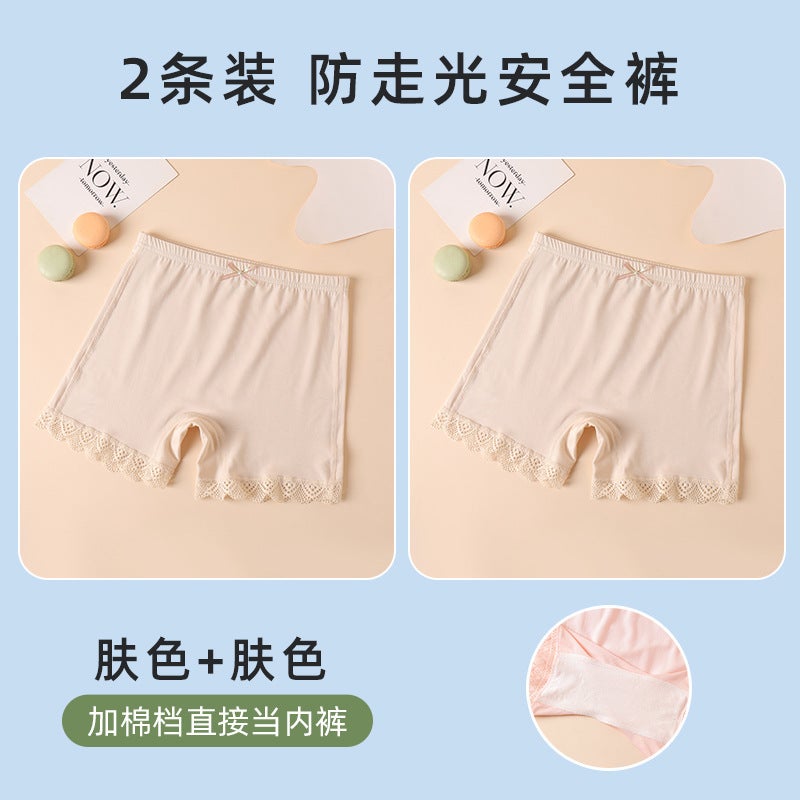Girls' Safety Pants Modal Underwear Shorts Girls' Leggings Small And Medium-Sized Children'S Thin Anti-Light Three-Point Safety Pants - Image 1