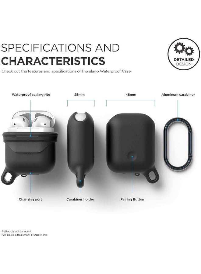 Elago Airpods Waterproof Hang Case Black - Image 5