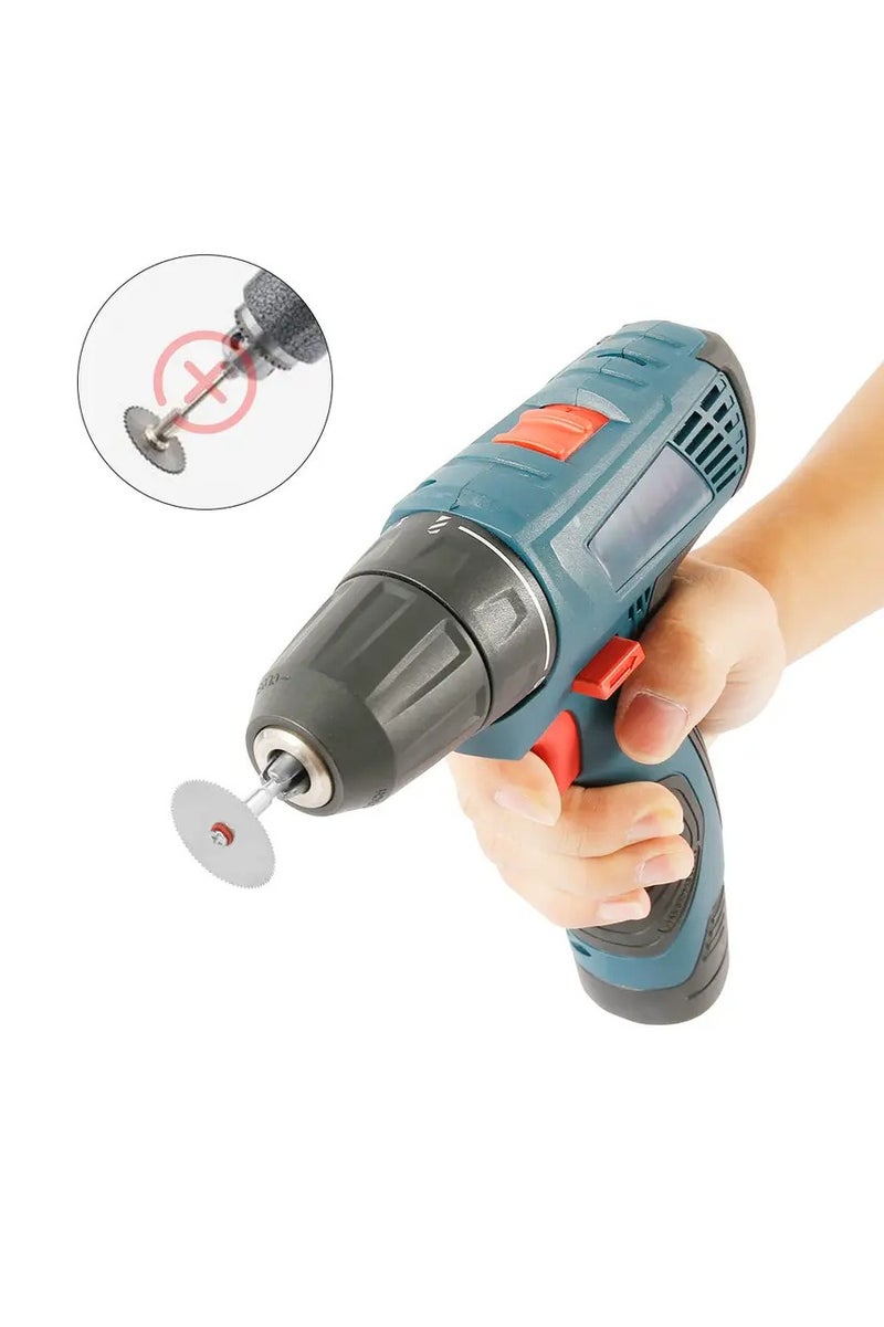 بامير مجموعة شفرات المنشار الدائرية HSS من 11 قطعة، قرص قطع صغير للخشب، 10 شفرات + عمود واحد - Image 5