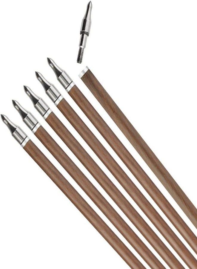 RedOak 31 inch Wood Grain Carbon Archery Arrows for Target Practice (6 pcs) - Spine 340 - Image 5