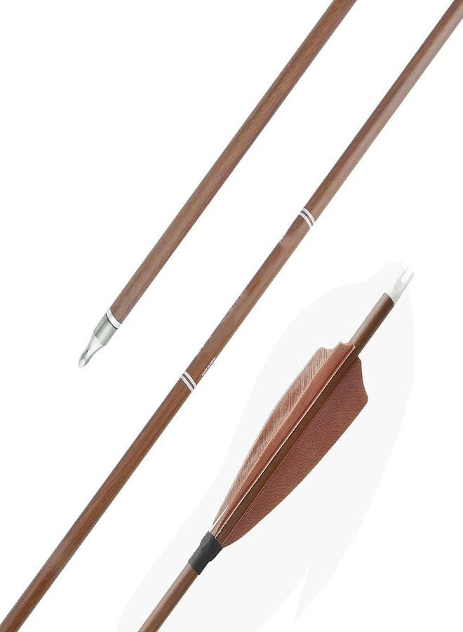 RedOak 31 inch Wood Grain Carbon Archery Arrows for Target Practice (6 pcs) - Spine 340 - Image 4