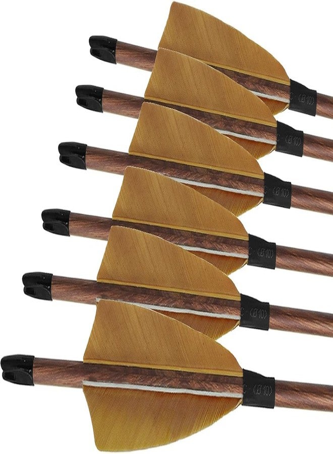 RedOak 31 inch Wood Grain Carbon Archery Arrows for Target Practice (6 pcs) - Spine 340 - Image 2