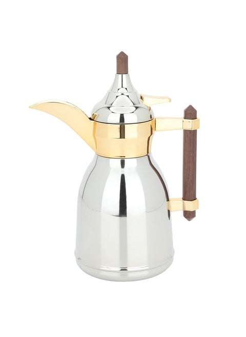 Dallah Shahd Silver With Dark Wooden Handle 0.35L