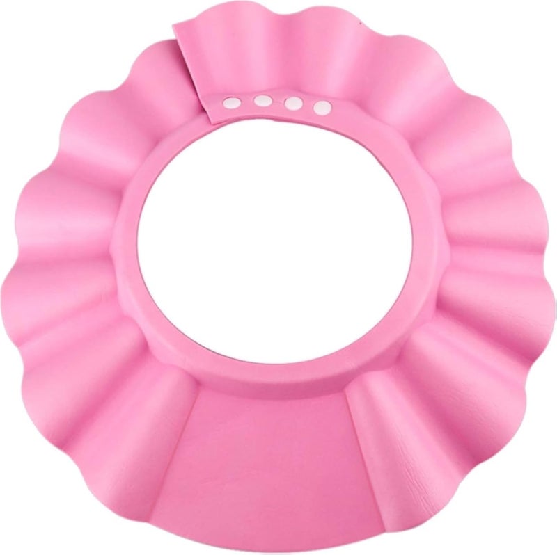 Eye Shield Shampoo Shower Protector Cap Soft Hat for Baby, Pink - 2724682559592