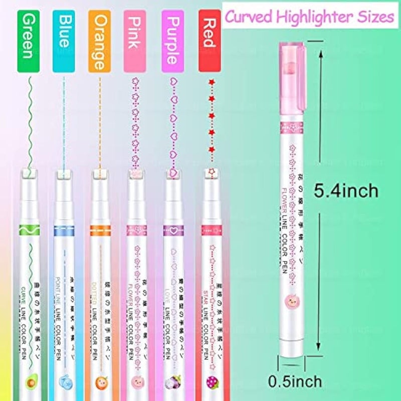 FunBlast Linear Color Pen Highlighter Pen Set Line Markers Colors For Adults&Kids|Roller Line Marker School Stationery Kit|Roller Line Markers For Drawing|Journaling|Scrapbooking|Assorted - Image 3