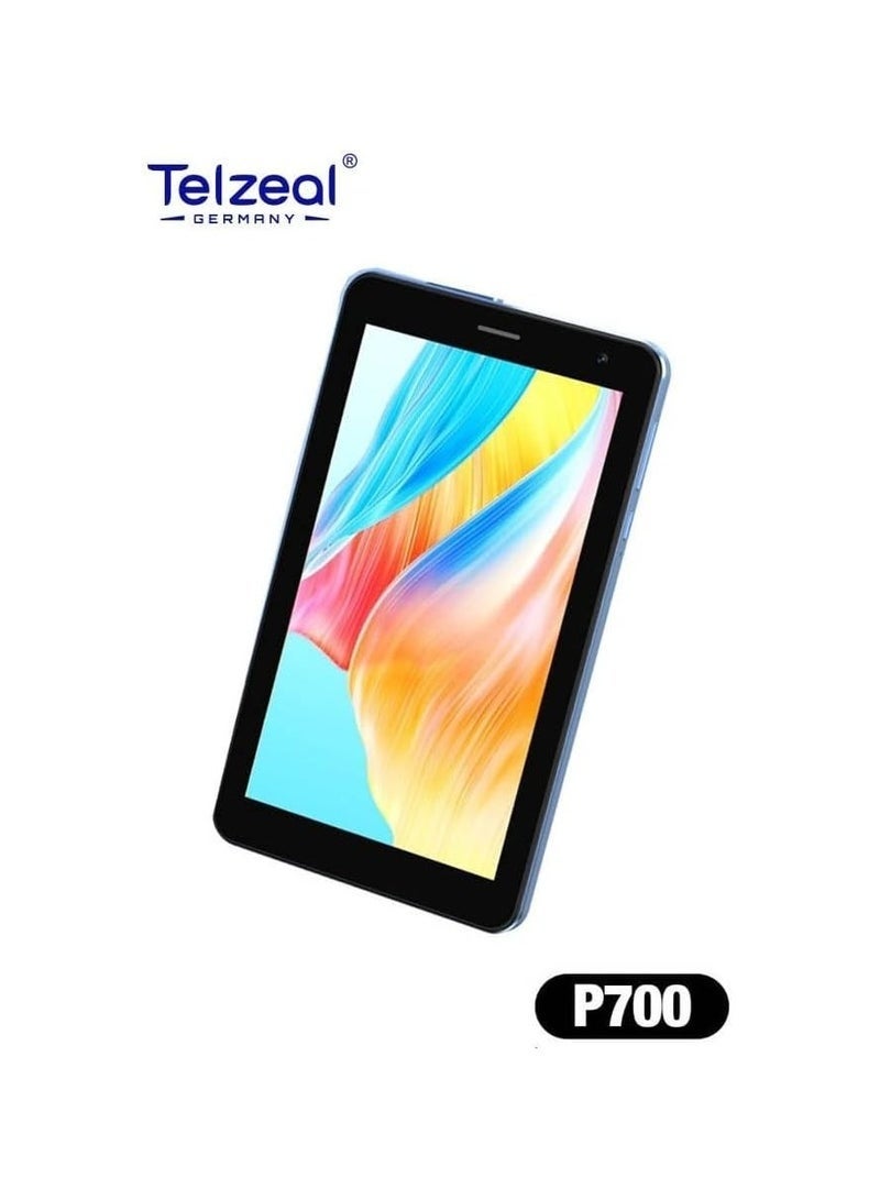 Telzeal P700 5G 7-Inch Android Tablet with Dual SIM, 6GB RAM, 256GB ROM, 3000mAh Battery, HD Display, Wi-Fi & Bluetooth – Slim Lightweight Design – Gold - Image 2