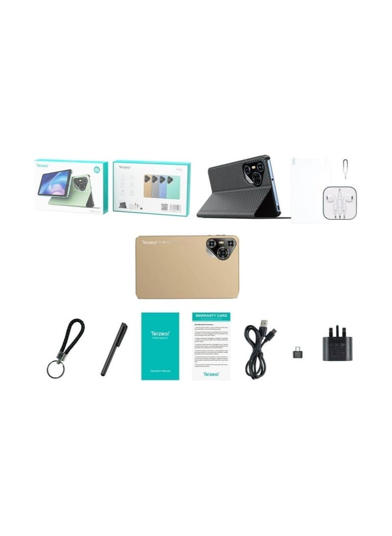 Telzeal P700 5G 7-Inch Android Tablet with Dual SIM, 6GB RAM, 256GB ROM, 3000mAh Battery, HD Display, Wi-Fi & Bluetooth – Slim Lightweight Design – Gold - Image 5