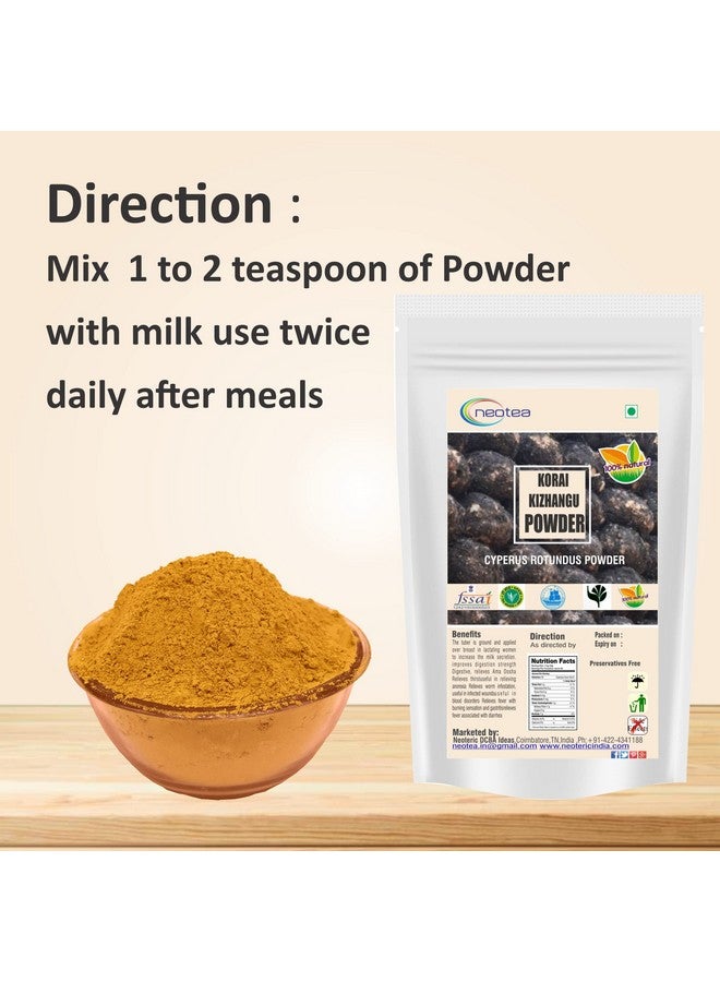 Neotea Korai Kizhangu Powder | Cyperus Rotundus powder | 500gm pack of 1 | Nut Grass | Coco Grass | Nagarmotha - Image 2