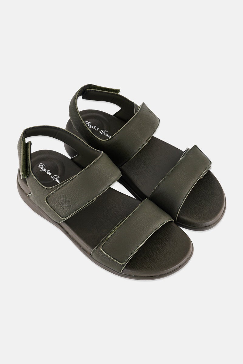 English Laundry Men Velcro Closure Sandals, Olive - Image 4