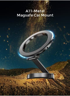 Dominy Car Phone Mount for MagSafe,Magnetic Car Phone Holder,360° Rotation Strong Magnet,Phone Holder for Car, Stand Hands Free Car Holder Phone Mount Car Fit for iPhone 15 14 13 12 Pro Max Plus Mini Magsafe Cases (Black)  - Image 3