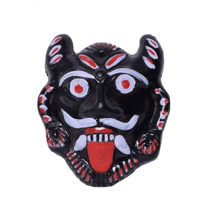 MITTIClay MUKHOTA MUKUT BHOOT for Protect Home BASTU DHOSHNazar BattuNegativity 18 cm 1 PCS