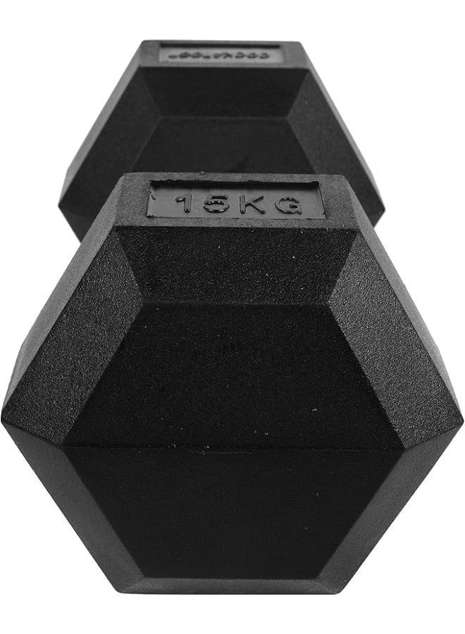Hex Dumbbells 15 kg - Set of 2 - Image 4