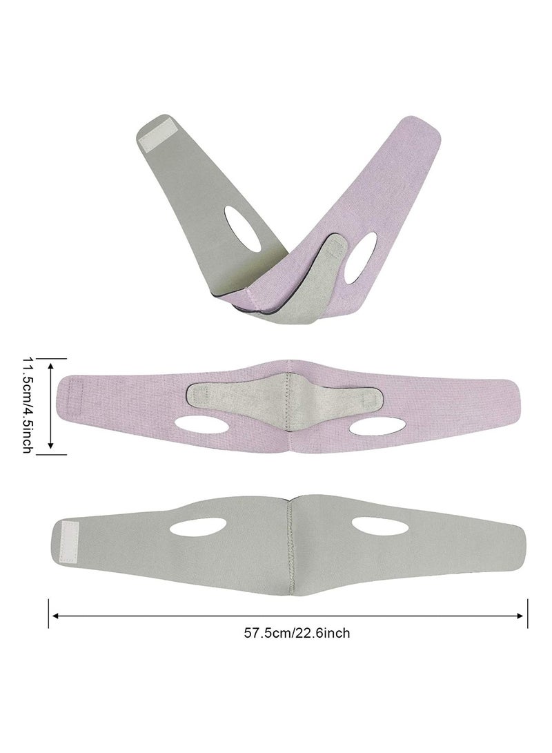 إسكدنيا Face Slimming Strap for Double Chin Reduction, V-Line Cheek Lift Band, Pain-Free Face Shaper for Anti-Aging and Wrinkle Reduction, Snoring Relief (Pink) - Image 5