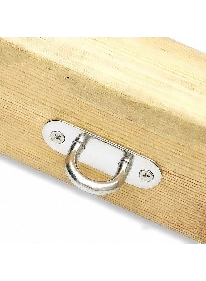yuntop yuntop 4 Pack 304 Stainless Steel Ceiling Pad Eye Plate U Hook & 8 Pack Screws & 8 Pack Plastic Expansion Tube 1.8 Inch Wall Mount Marine Hardware Staple Hooks Loop Metal Staple Ring Hook Eyes Hanger  - Image 4